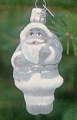 MINI TRANSLUCENT SANTA ORNAMENT