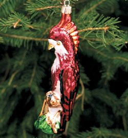 RED PARROT ORNAMENT